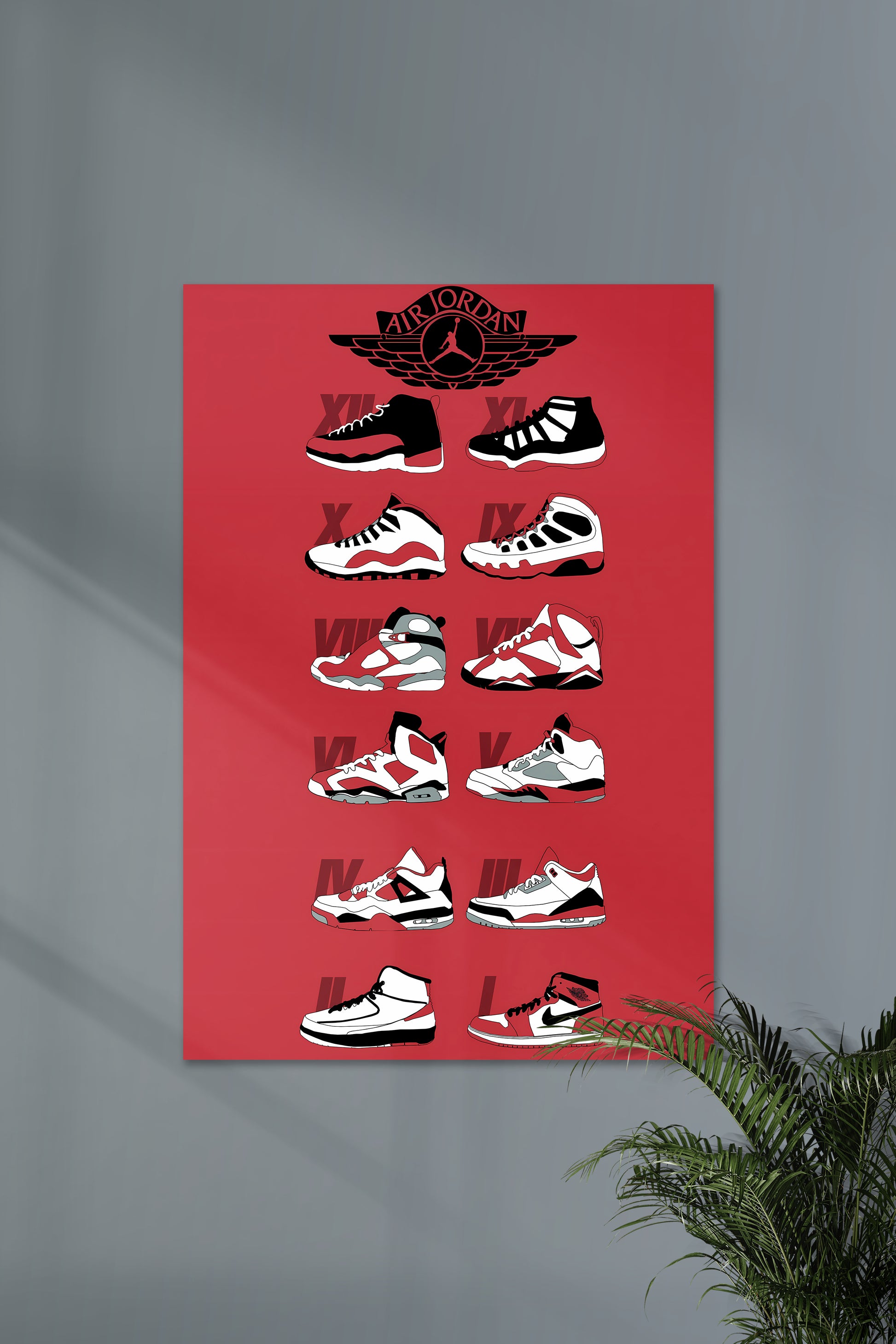 Air Jordan collections RETRO #20| NIKE Shoe Poster A4