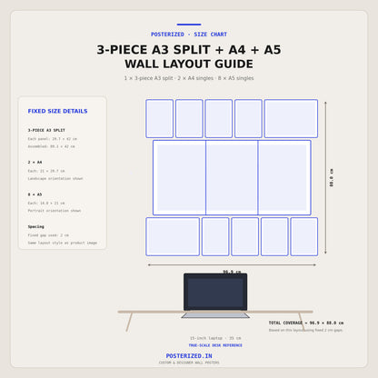 Legendary Warriors Wall Setup Combo | A3 | A4 | A5 Combo Pack Pieces